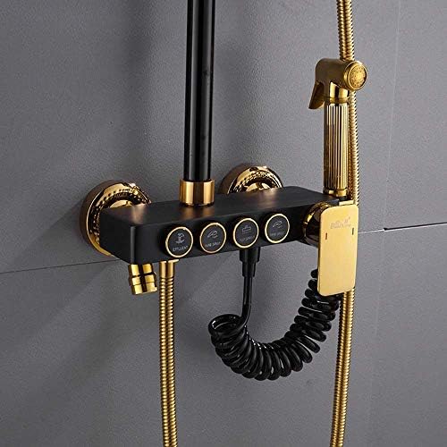 LASEVE All Copper Shower Head Retro Black Lifting Booster