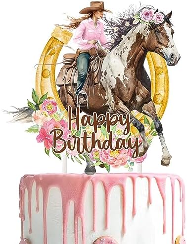 51pcs Western Cowgirl Birthday Decorations Set