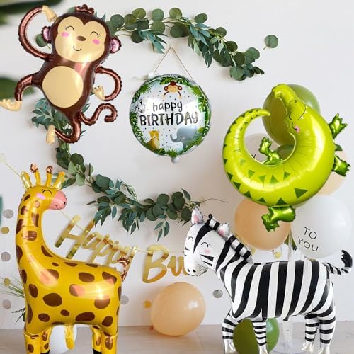 Zoo Animal Foil Balloon Set for Parties
