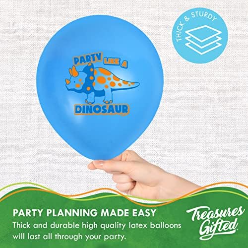 Treasures Gifted Dinosaur Balloons 24 Pack 12 Inch