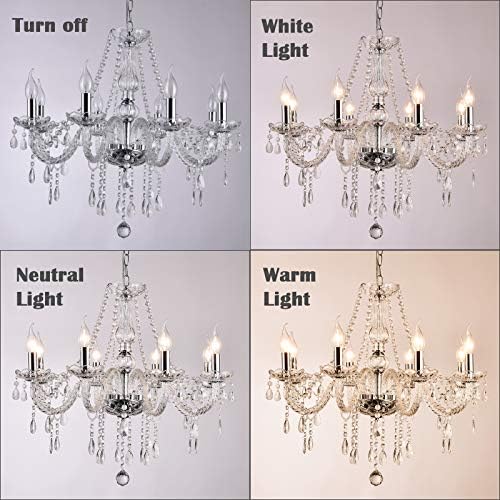 Panghuhu88 10 Light Crystal Chandelier Modern Elegant Pendant Ceiling Fixture