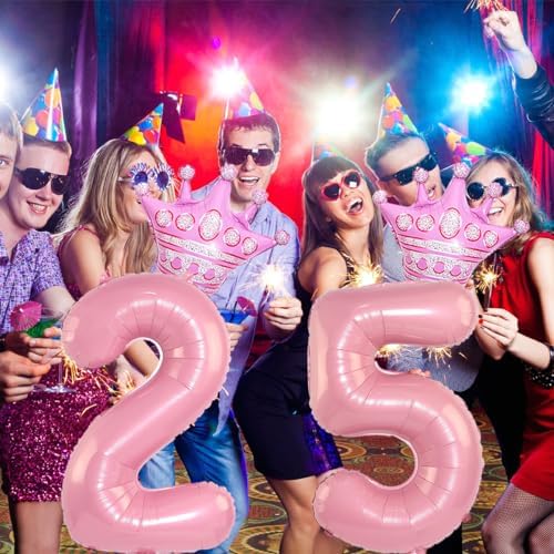 40 Inch Pink Crown Number 15 Balloons