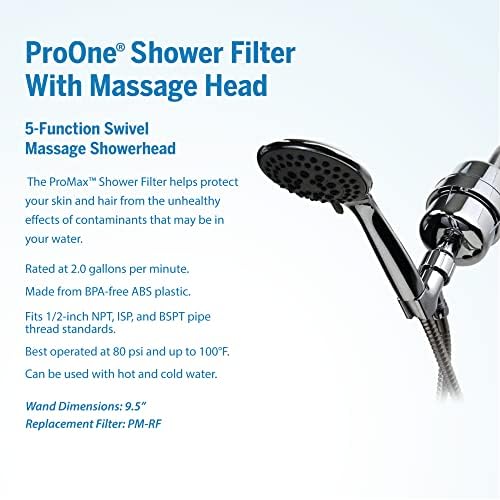ProMax Brushed Handheld Shower Filter 1