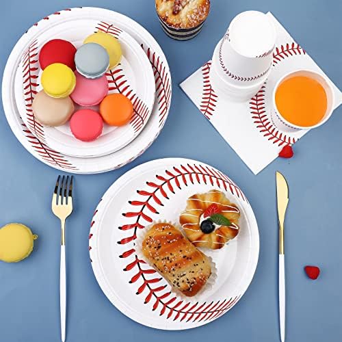 ADXCO 120 Piece Baseball Party Tableware Set