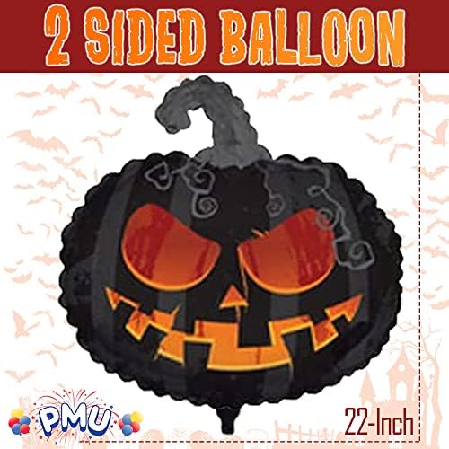 PMU Halloween Scary Pumpkin 22 Inch Mylar Balloon 25 Pkg