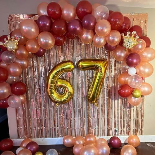 Rose Gold Balloon Set 12 Inch 35 Pcs Party Decorations