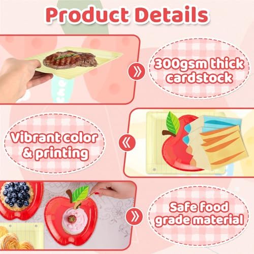 75 Pcs Back to School Party Tableware Set