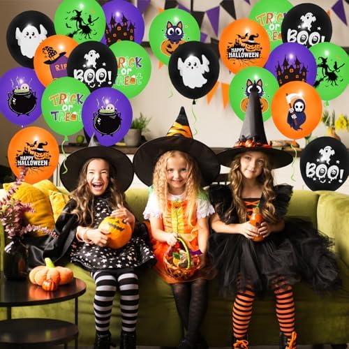 50Pcs Halloween Balloons Decorations 12 Inch Party Set