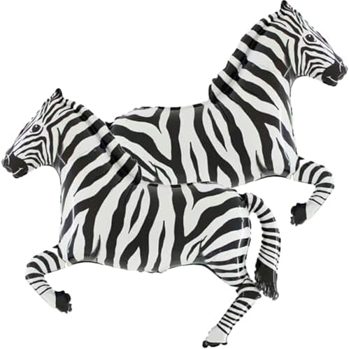 Huge Zebra Foil Balloons 2Pcs for Birthday Parties