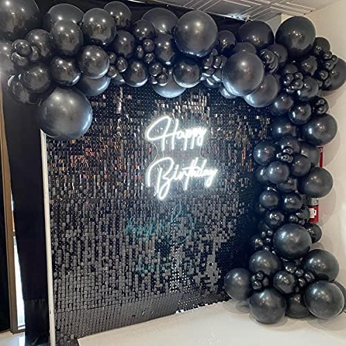 5 Inch Black Balloons 100 Pack Party Decor