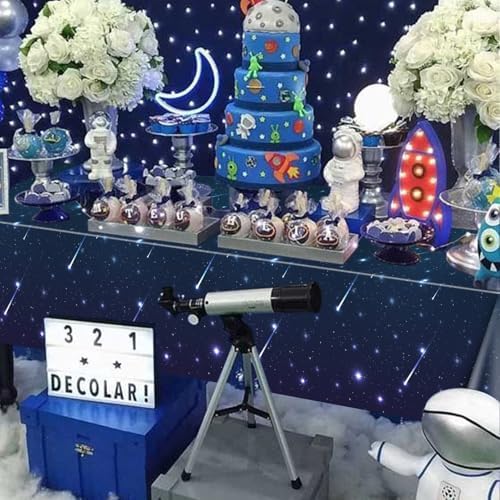 4 Pack Space Galaxy Tablecloths for Party Decor
