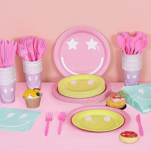 Durony 254 Piece Preppy Smile Party Decor Set