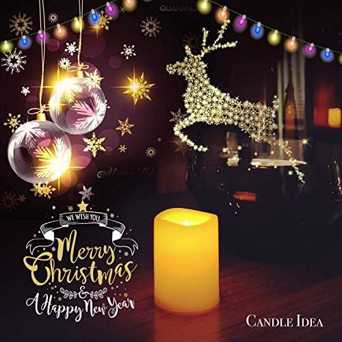 Flameless LED Votive Candles with Timer for Halloween Decorations