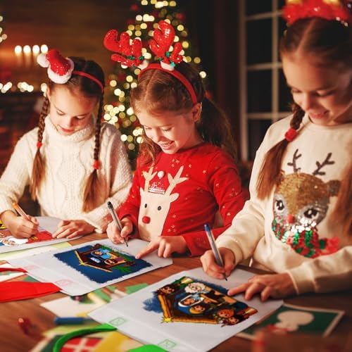 Kacctyen 45 Pcs Reusable Nativity Coloring Party Bags