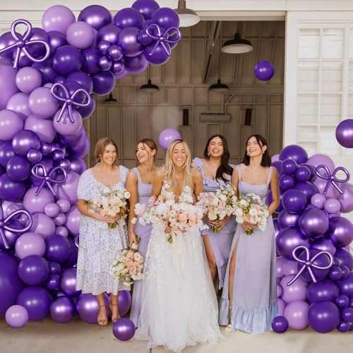 Purple Balloon Arch Garland Kit for Birthday Decorations