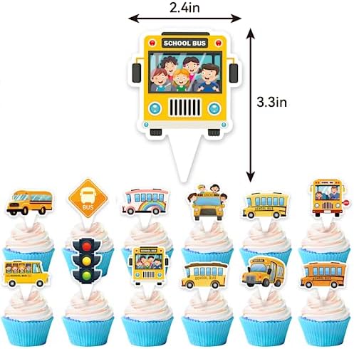 School Bus Birthday Party Decorations Set