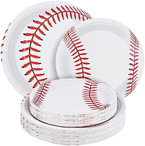 ADXCO 72-Pack Baseball Themed Paper Plates