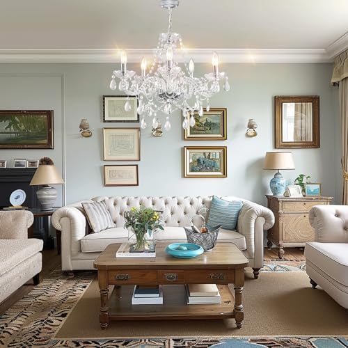 HOXIYA K9 Crystal 5-Light Chandelier Pendant Ceiling Light