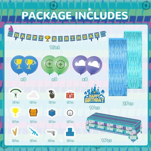 53PCS Video Game Birthday Party Decorations for Boys