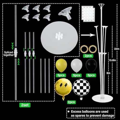 Smile Face Balloons Stand Kit with 2 Sets