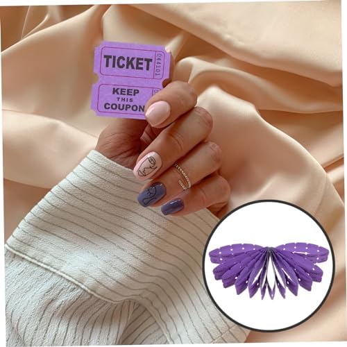 Homoyoyo 100pcs Purple Raffle Tickets for Events Party Supplies