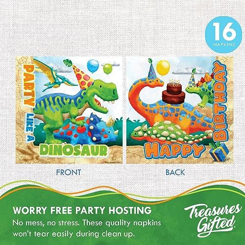 Treasures Gifted Dinosaur Party Decorations for 16 Guests