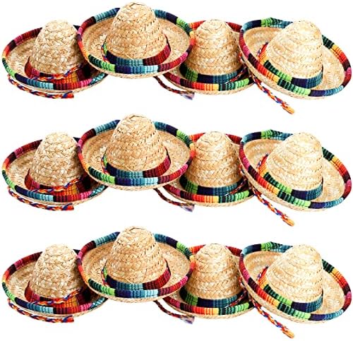Frcctre 12 Pack Mini Mexican Hat Party Decor