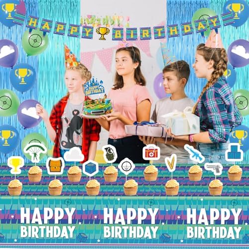 53PCS Video Game Birthday Party Decorations for Boys
