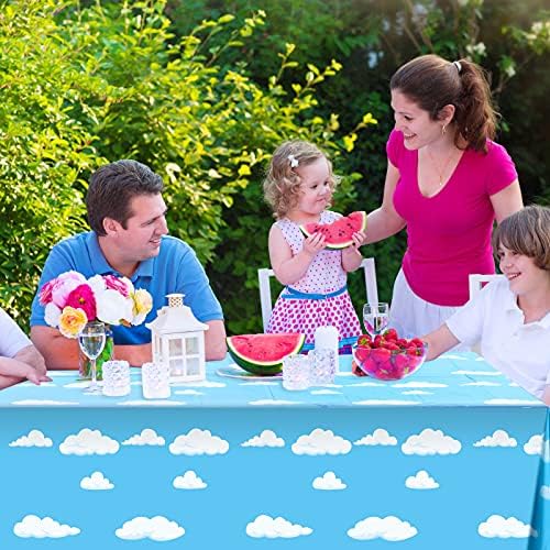 Tatuo Blue Sky White Clouds Party Table Cover