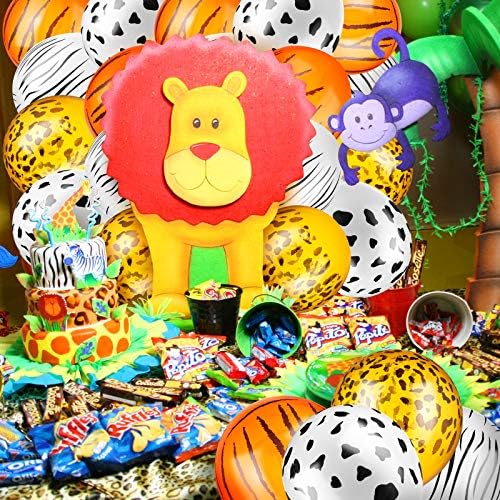 24 Jungle Animal Print Balloons Set for Party Decorations
