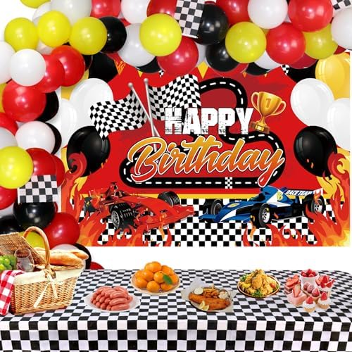 Race Car Birthday Party Decorations Set