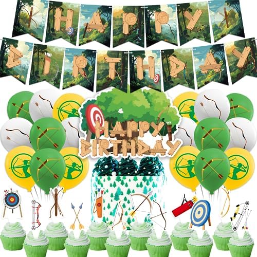 Archery Party Decorations with Balloons and Banners