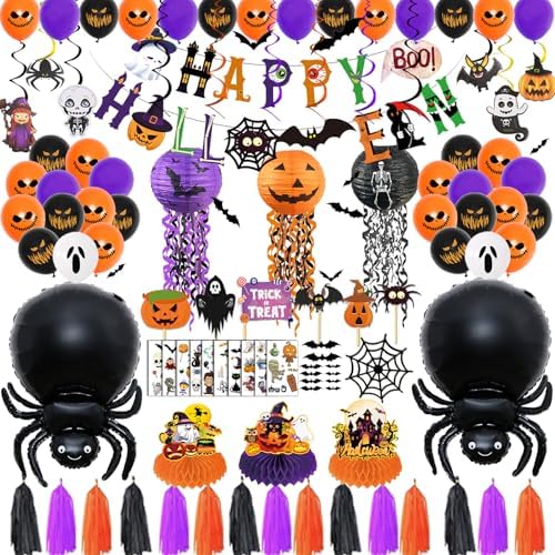 93Pcs Halloween Party Decorations Set