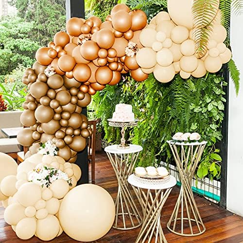 Chalyna 120 Pcs 5 Inch Brown Balloons Party Decorations