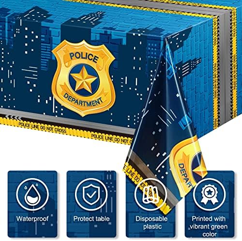 Tatuo Police Themed Birthday Tablecloths