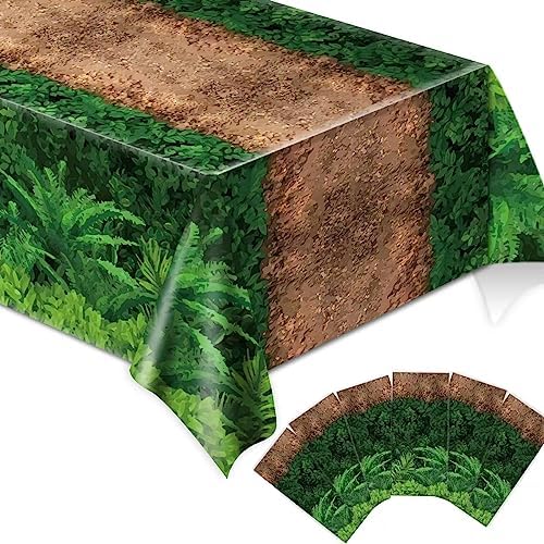 Chiazllta 6pcs Forest Path Tablecloth Dinosaur Party Decor