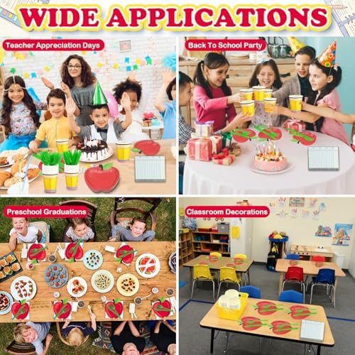125PCS Back to School Decorations Plates Set