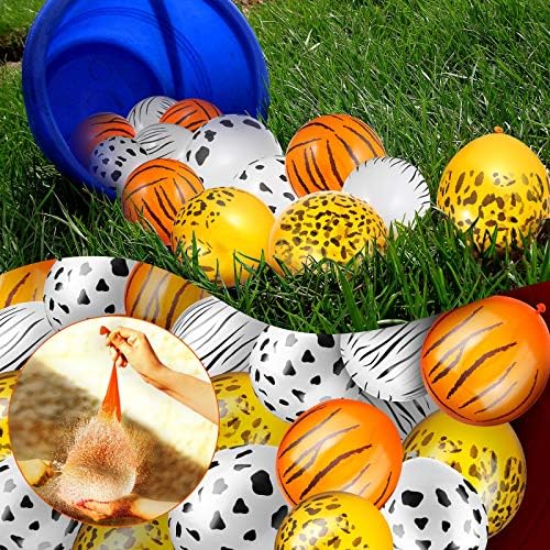 24 Jungle Animal Print Balloons Set for Party Decorations