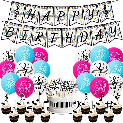 Music Notes Birthday Balloons and Decorations