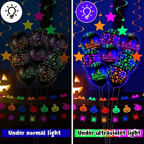 Sumind Neon Halloween Ghost Balloons and Garlands