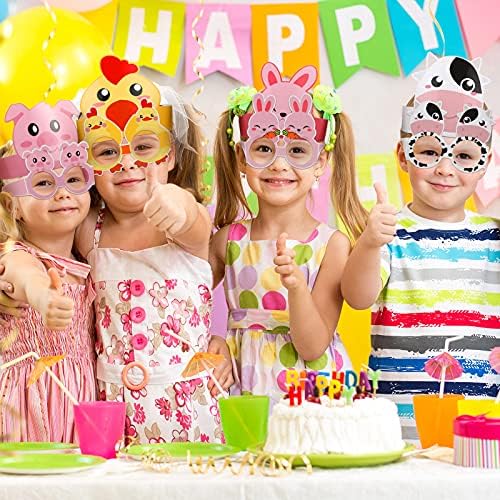 48 Pieces Farm Animal Paper Headwear Set