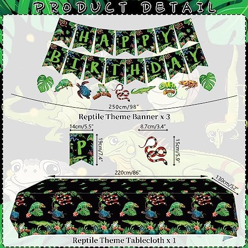 KEFAN Reptile Party Decorations Set for 20