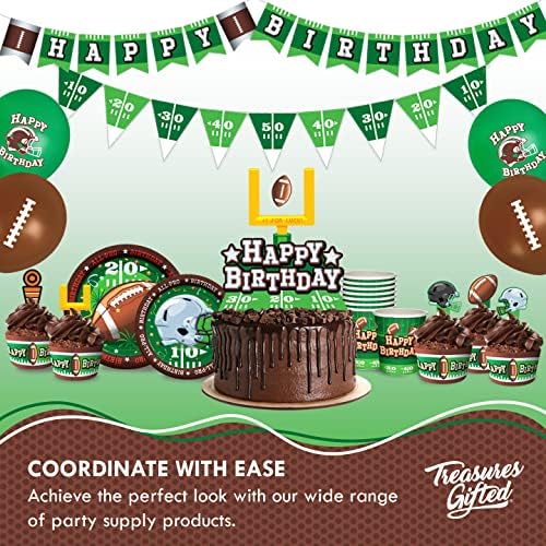 Treasures Gifted Football Party Decorations Set 24 Guests