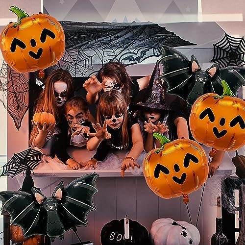 House of Party Foil Balloons with Balloons Bat and Pumpkin