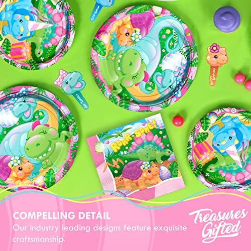 Treasures Gifted Girl Dinosaur Balloons 12 Pack