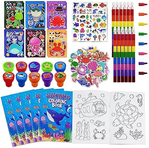 Cinrobiye 72 Pcs Ocean Party Favors Set
