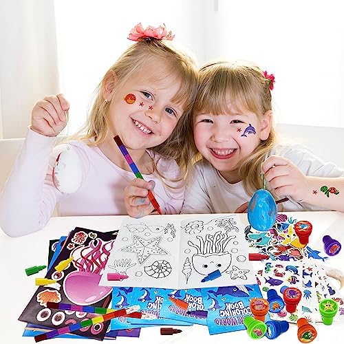 Cinrobiye 72 Pcs Ocean Party Favors Set