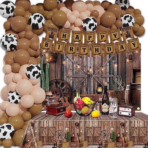 Western Cowboy Birthday Party Decorations 164PCS