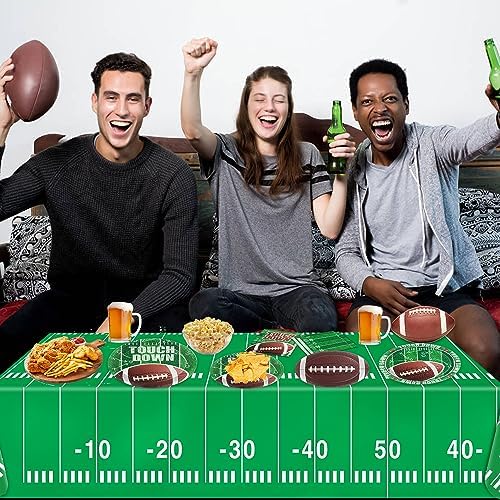 144 PCS Football Party Supplies Set for 48 Guests