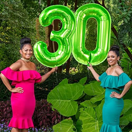 Giant Light Green 0 Balloons - 40 Inch Pair